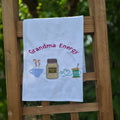 Grandma Energy Flour Sack Towel, Meemaw Vibes Embroidered Kitchen Towel, Yeehaw Meemaw Applique, Grandmacore Gift for Gardener Canner
