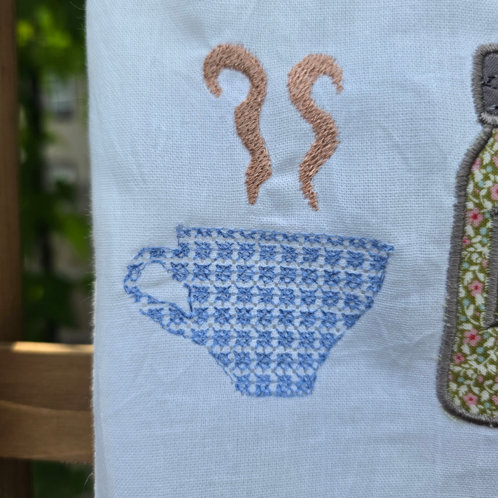 Grandma Energy Flour Sack Towel, Meemaw Vibes Embroidered Kitchen Towel, Yeehaw Meemaw Applique, Grandmacore Gift for Gardener Canner