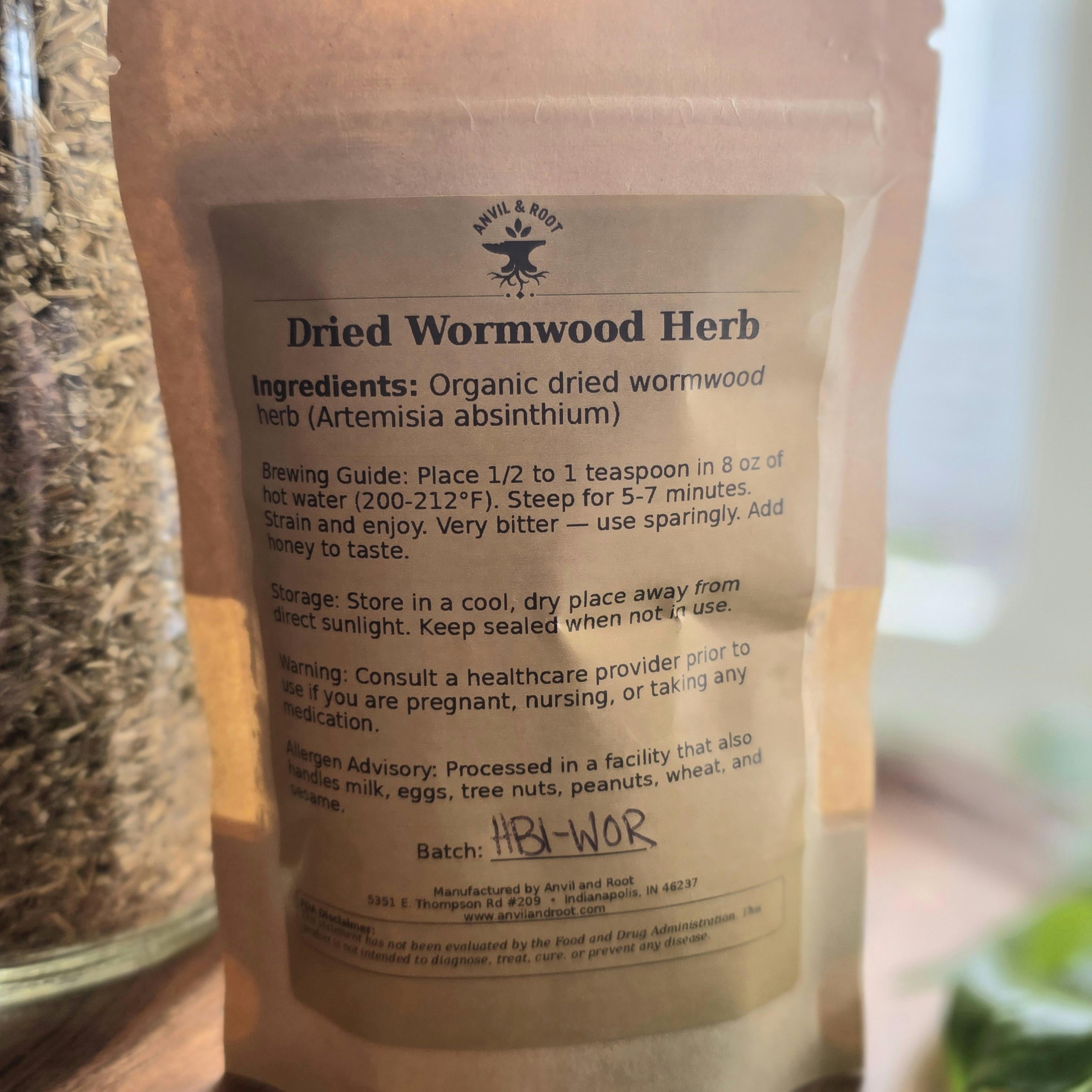Wormwood Herb — Cut & Sifted, Organic