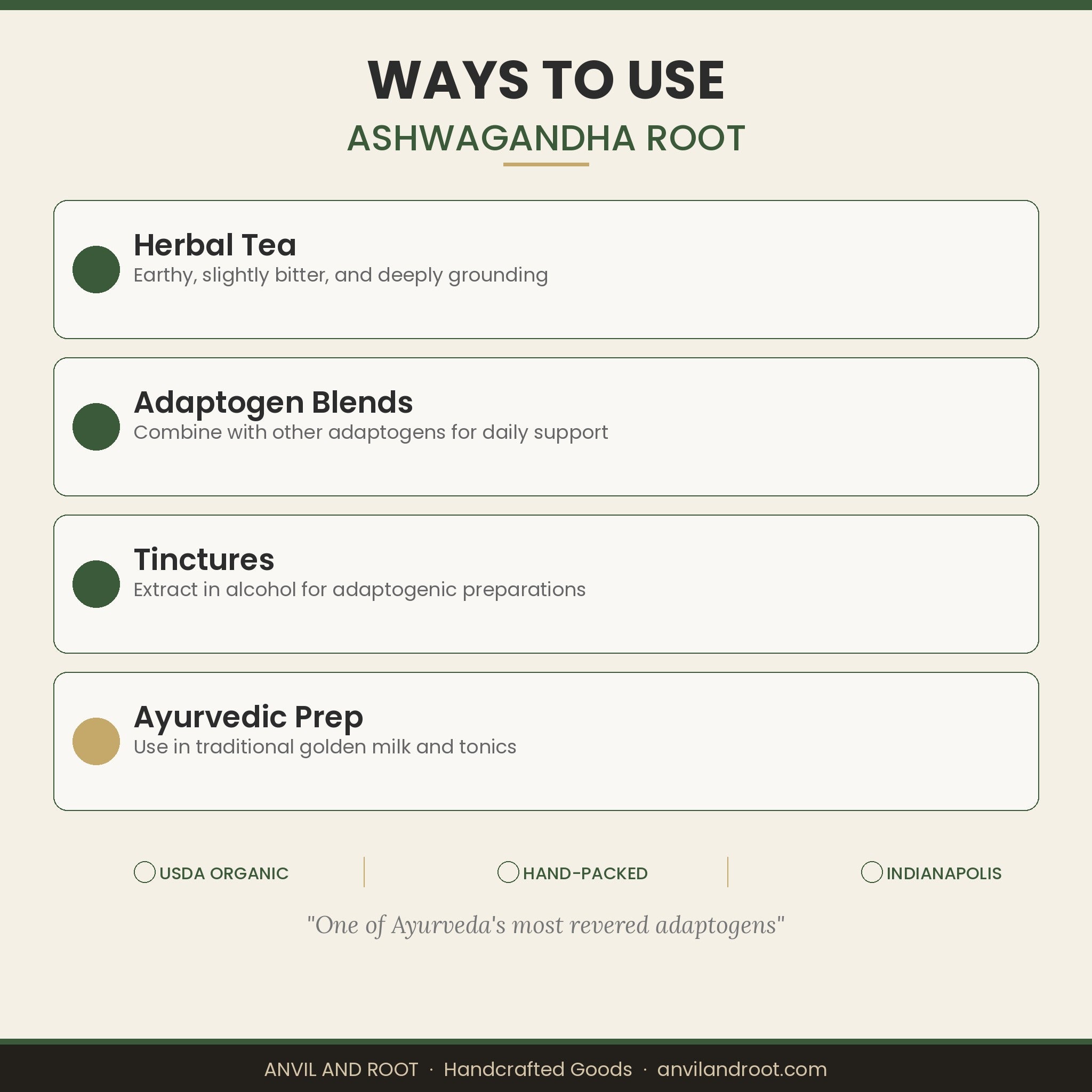 Ashwagandha Root — Cut & Sifted, Organic