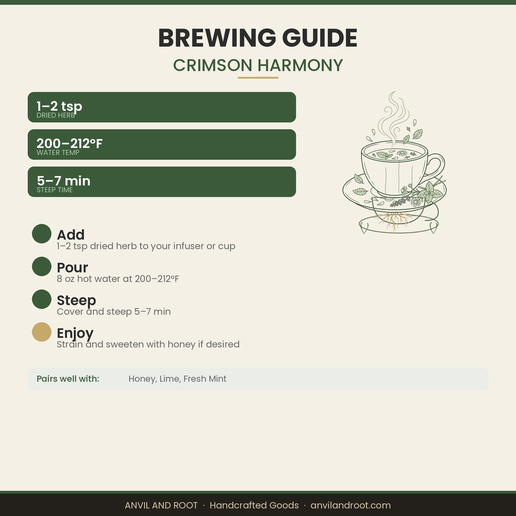 Crimson Harmony - Organic Loose-Leaf Tea Blend