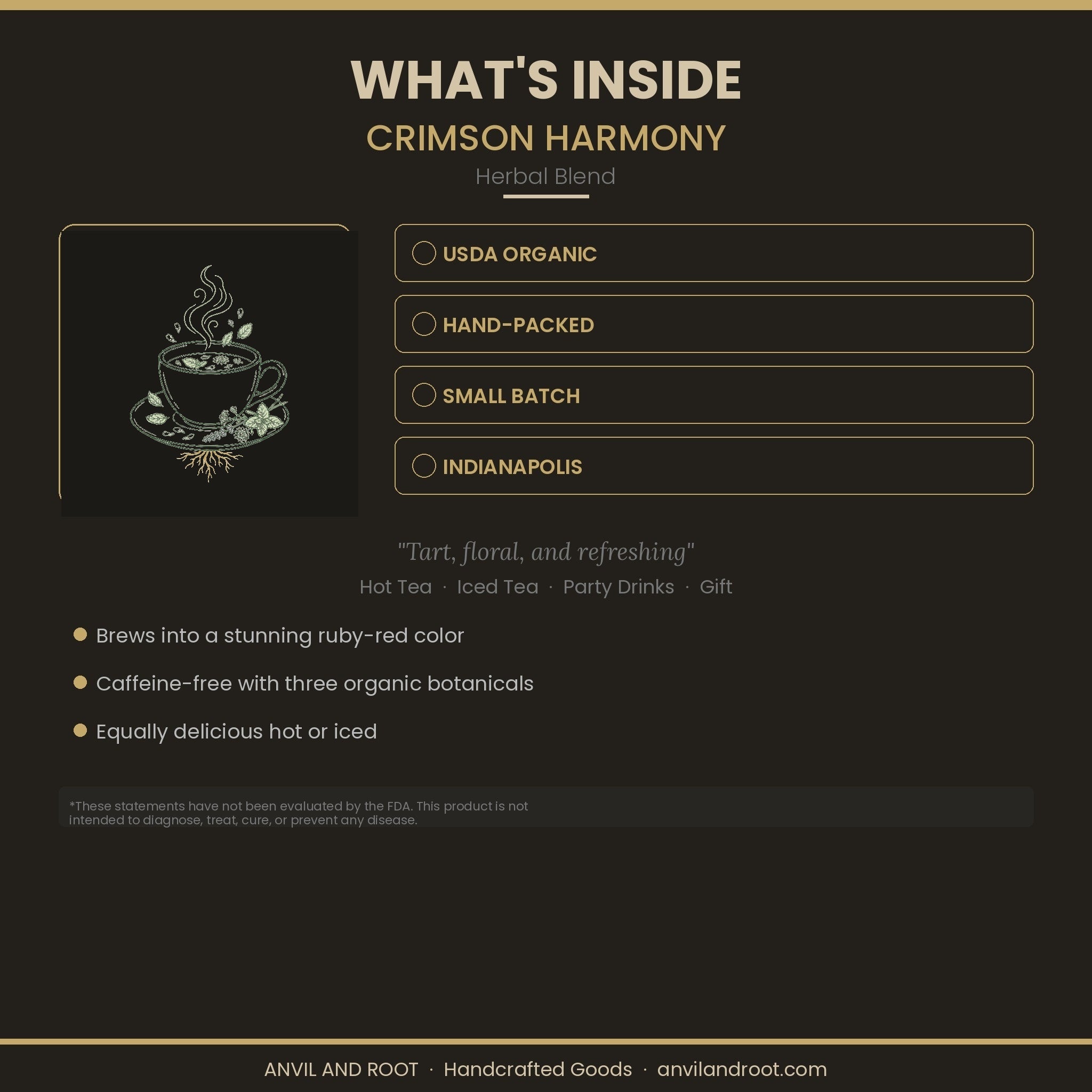 Crimson Harmony - Organic Loose-Leaf Tea Blend