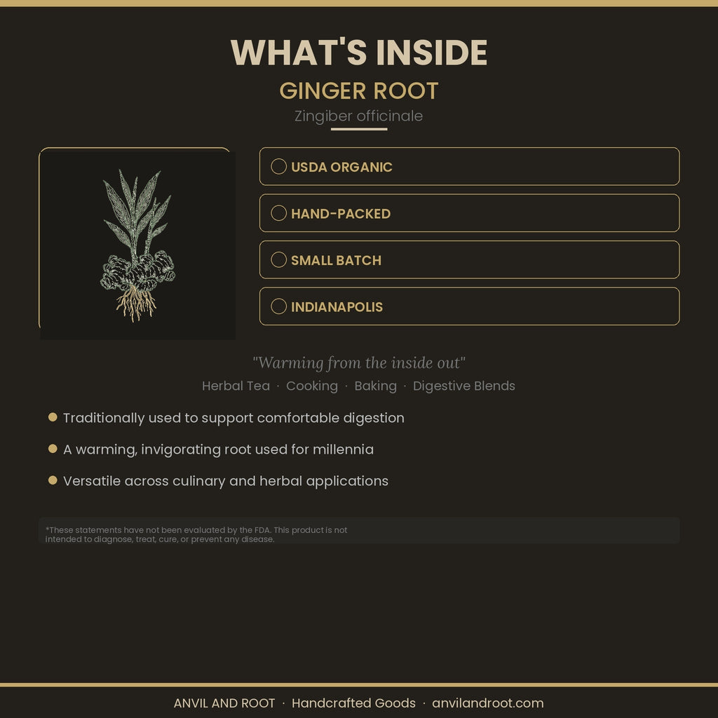 Ginger Root — Cut & Sifted, Organic