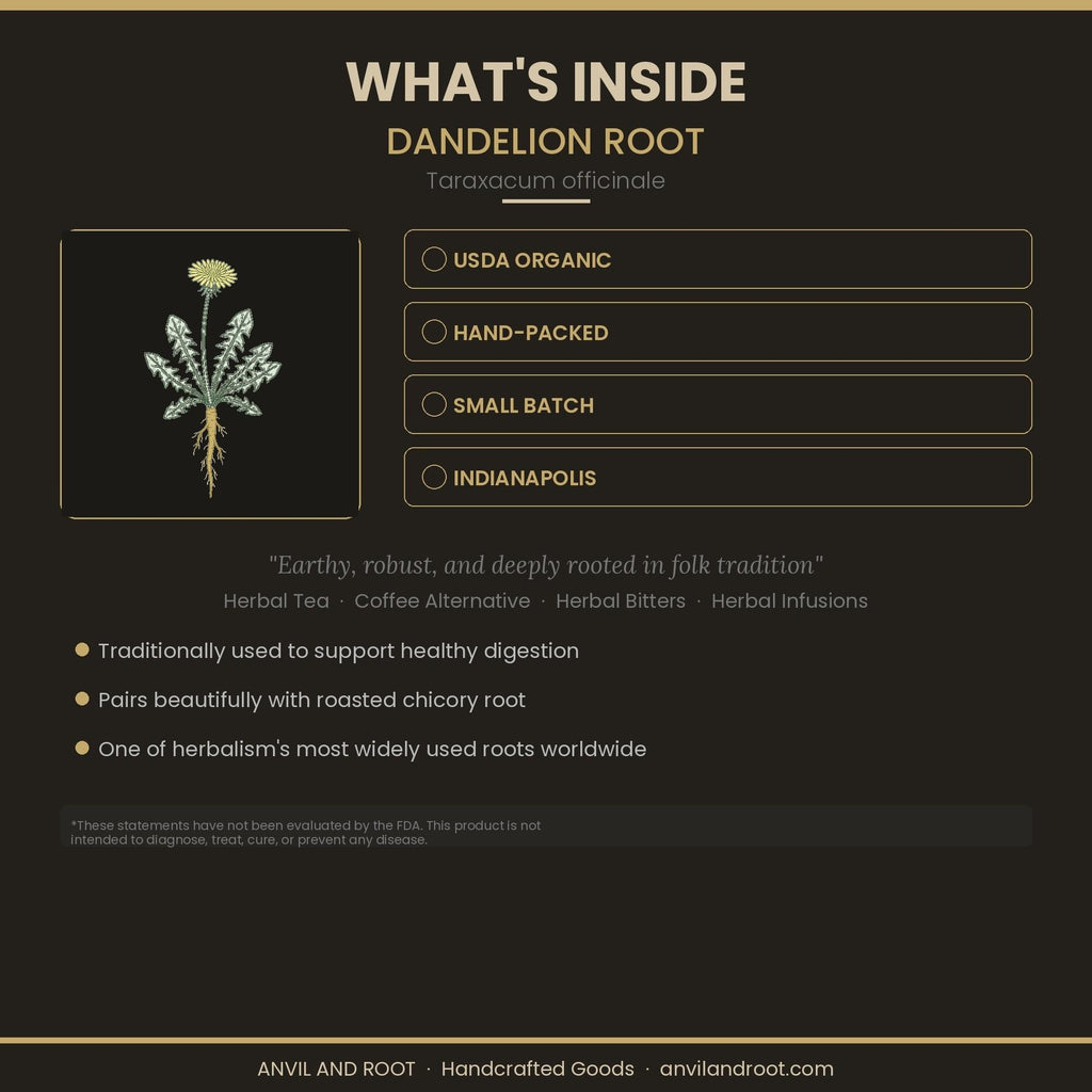 Dandelion Root — Roasted Granules, Organic - Anvil & Root
