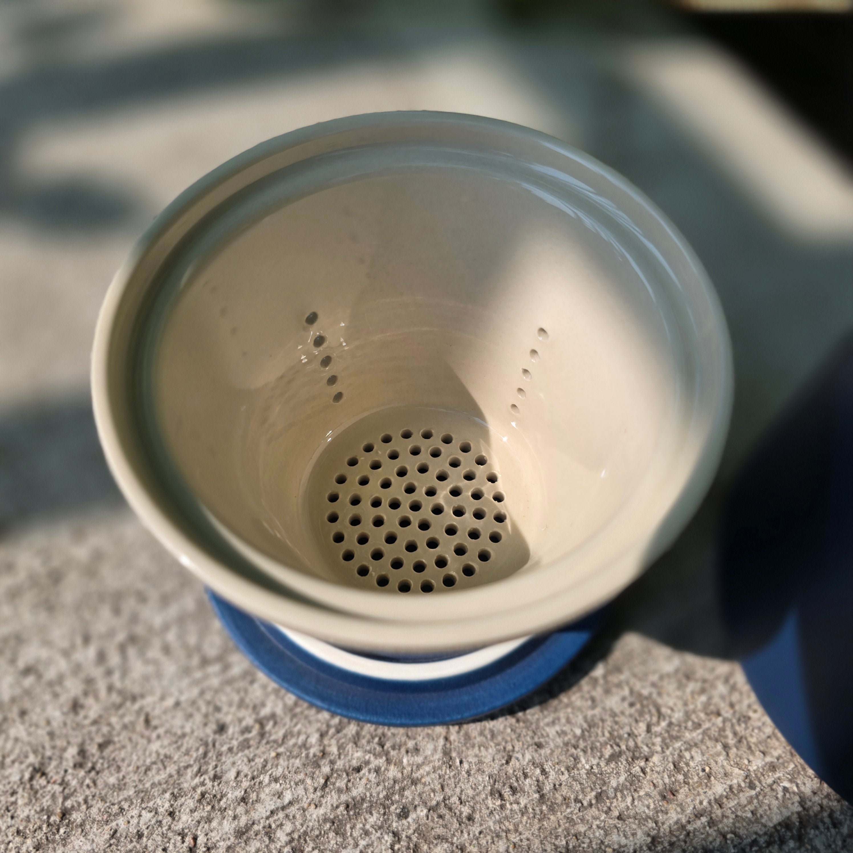 The Ultimate Steeping Mug - 12 oz Ceramic - Wood Handle with Strainer & Lid