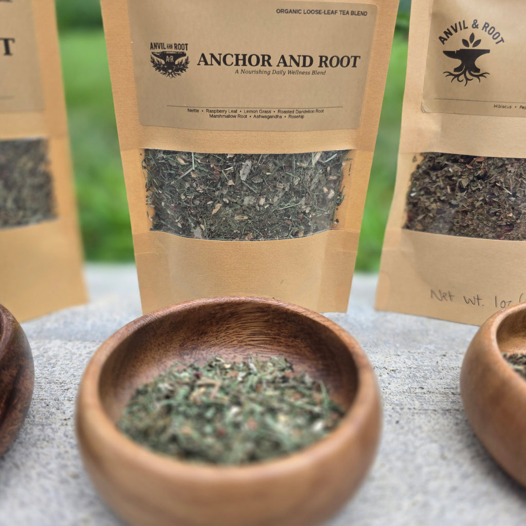 Anvil and Root Signature Tea Box + Tea Infuser