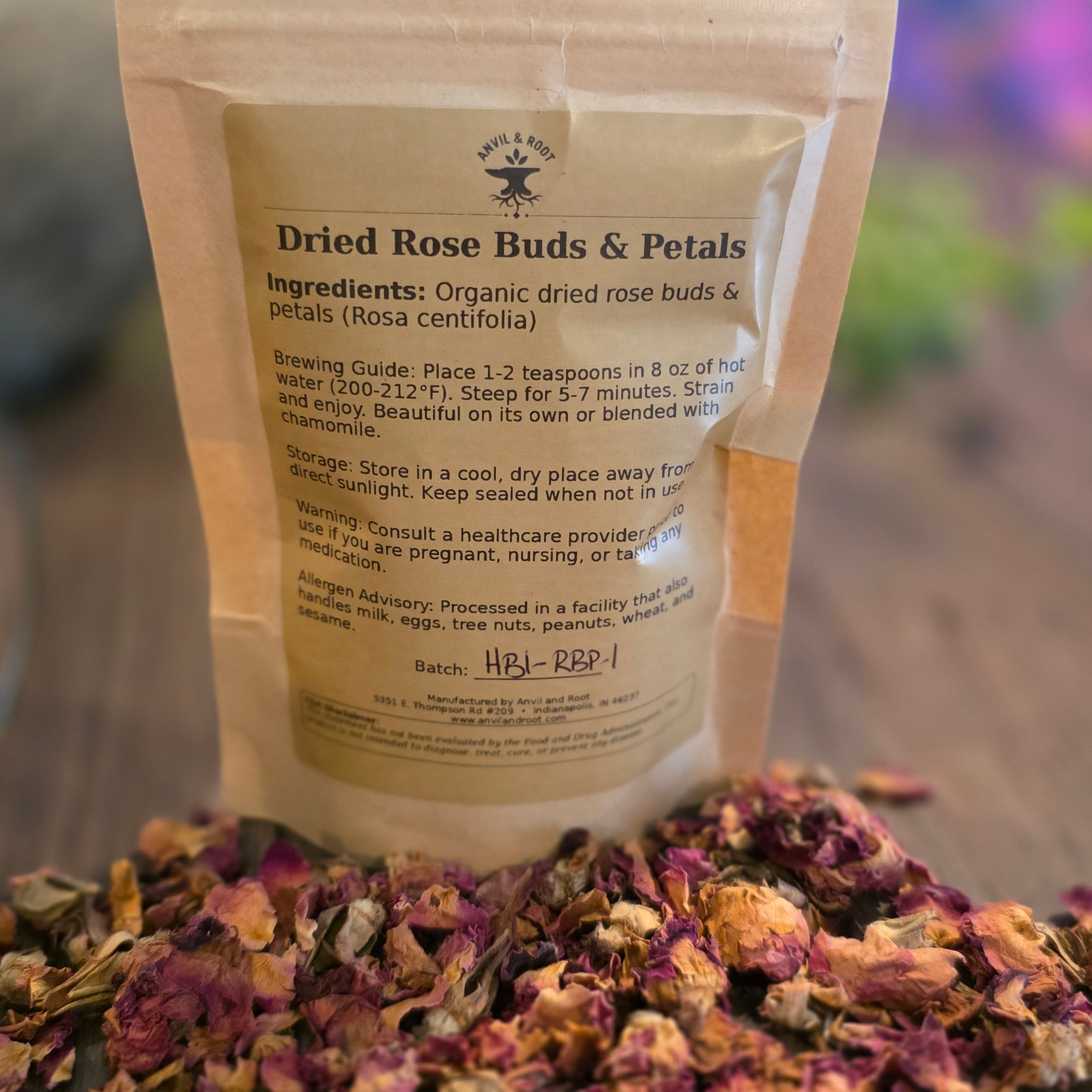 Red Rose Buds & Petals — Organic